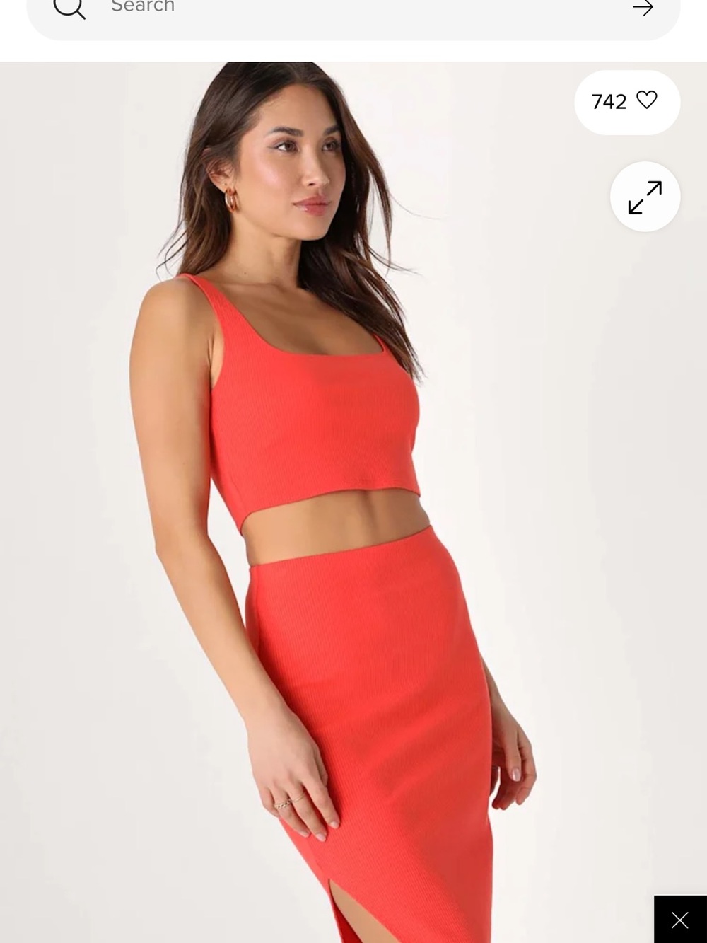 Lulu's Coral Orange Ribbed Midi Dress Two-Piece - set for life